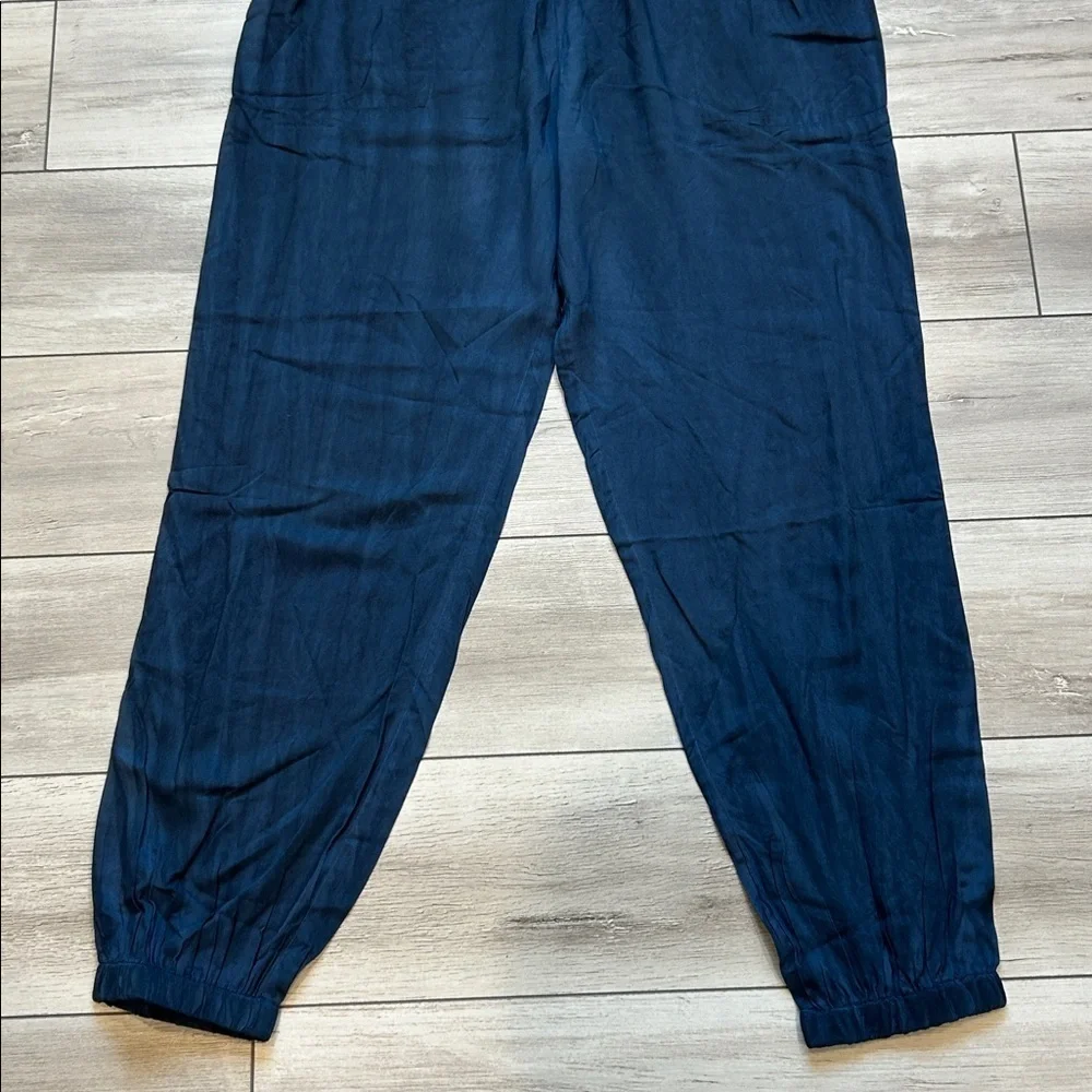 Novica navy blue polyester jogger pants size small